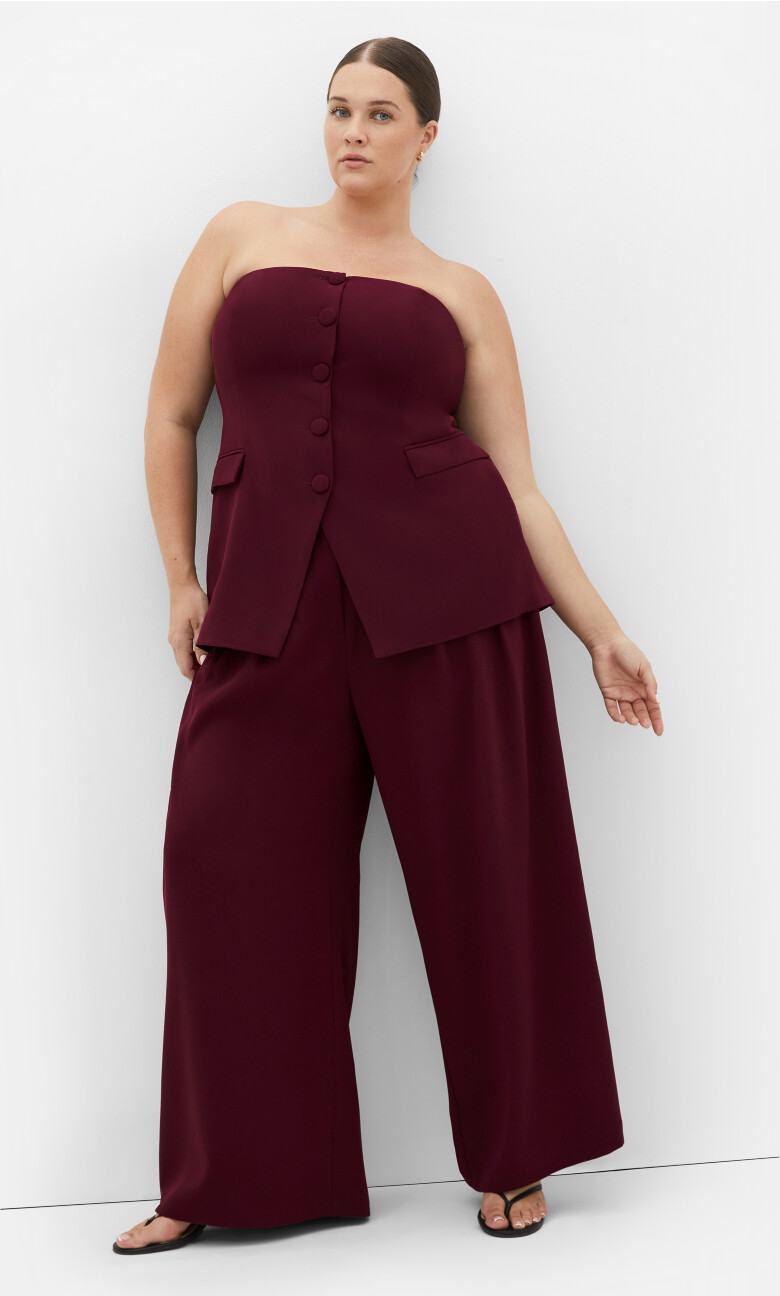 Plus Size Leah Bustier - Dark Cherry