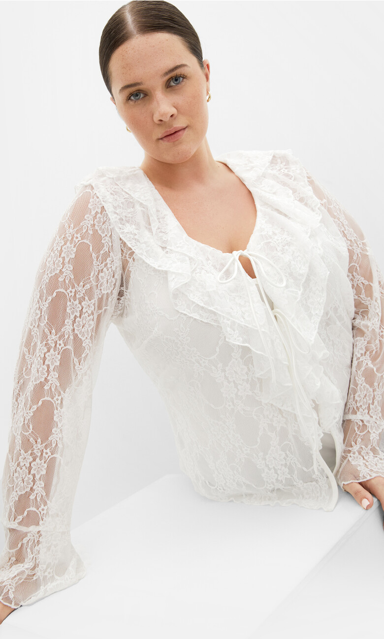Plus Size Lacie Top - White