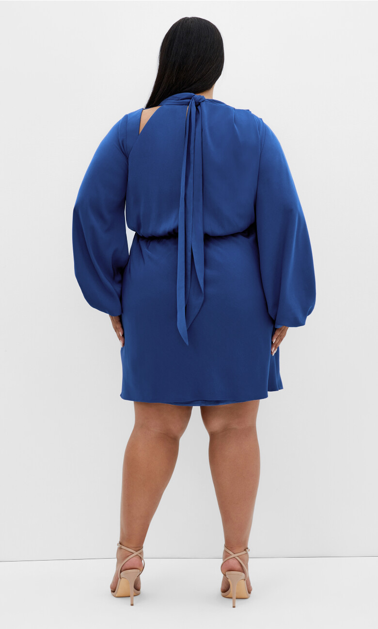 Jaylee Halter Neck Mini Dress - deep ocean