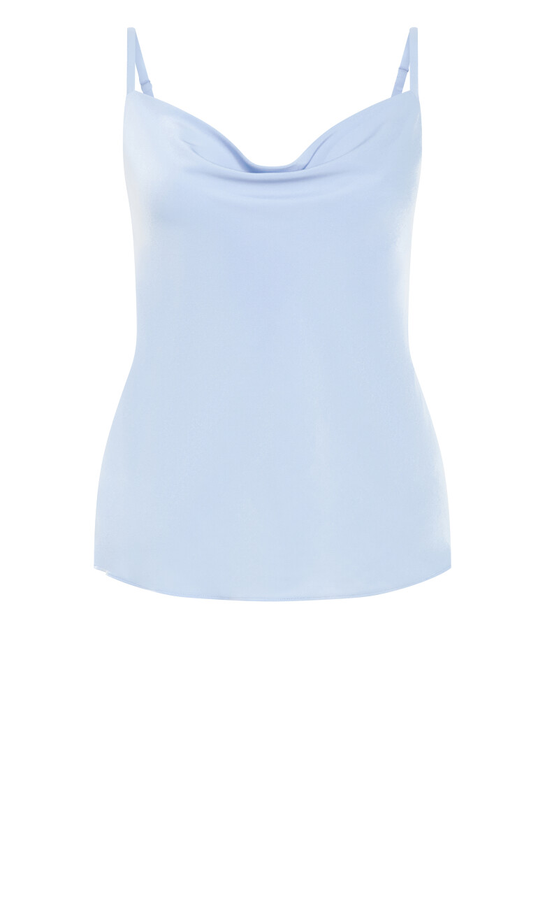 Cowl Neck Cami - sky blue