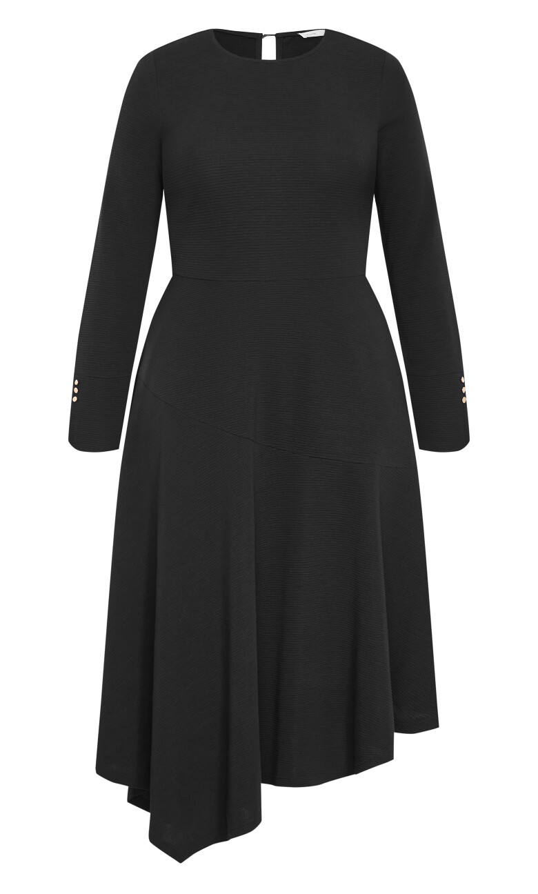 Pia Knit Midi Dress - black