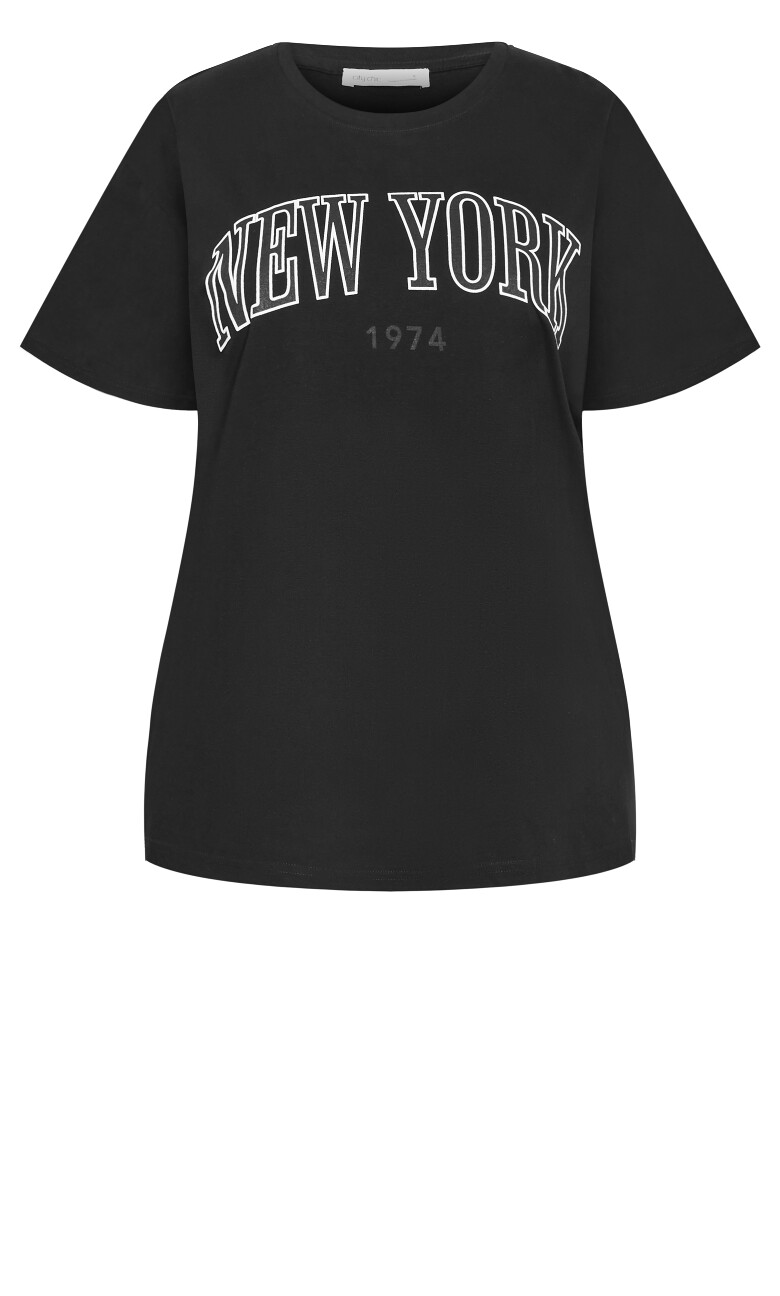 Oversized NY Tee - black