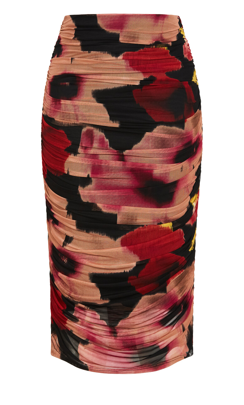 Livia Print Skirt - berry multi