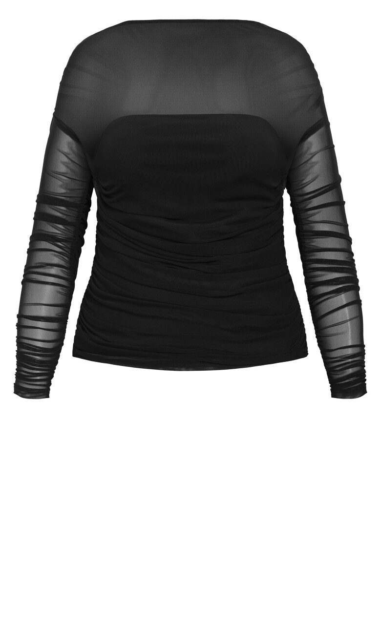 Anastasia Mesh Top - black
