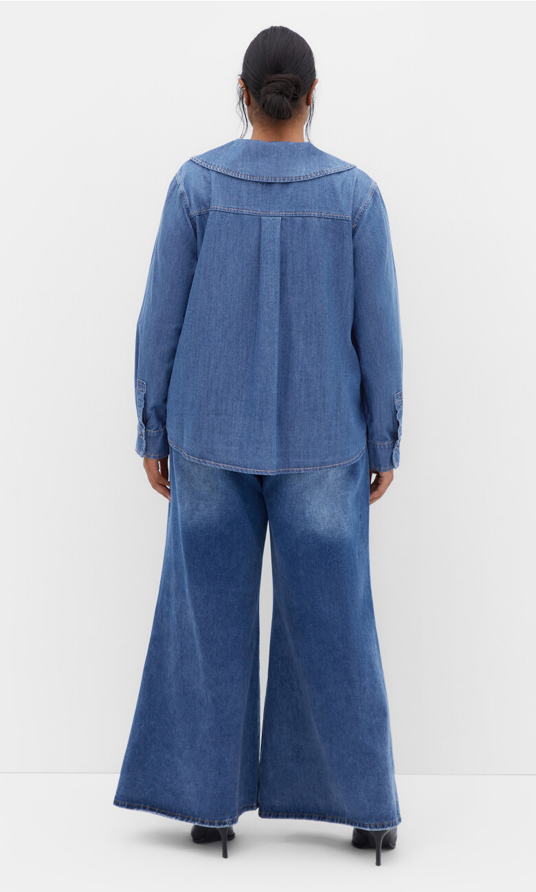 Denim Prairie Shirt - mid wash