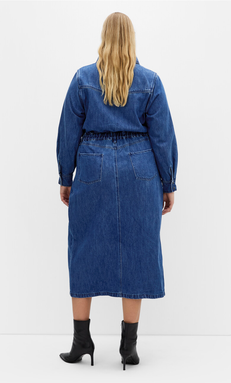 Elara Denim Dress - dark wash