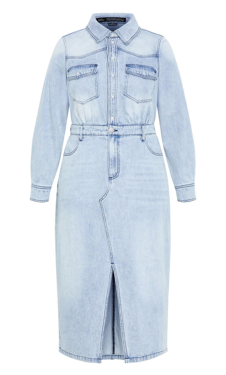 Elara Denim Dress - light wash