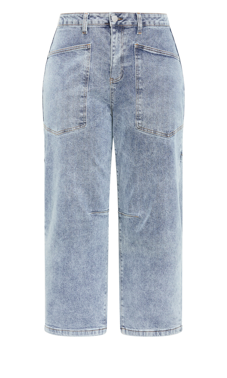 Harley Fit Hazel Barrel Leg Jean - light wash