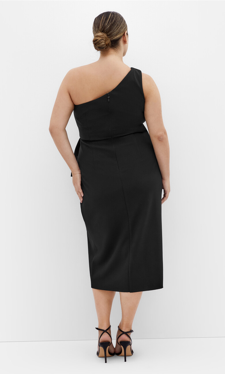 Priyanka One Shoulder Dress - black