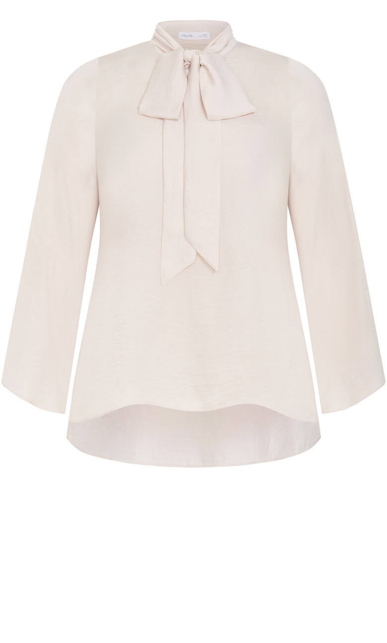 Mahalia Neck Tie Top - champagne