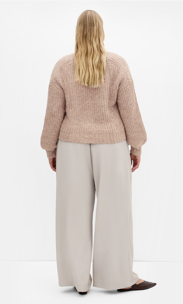 Kiara V Neck Cardigan - mushroom