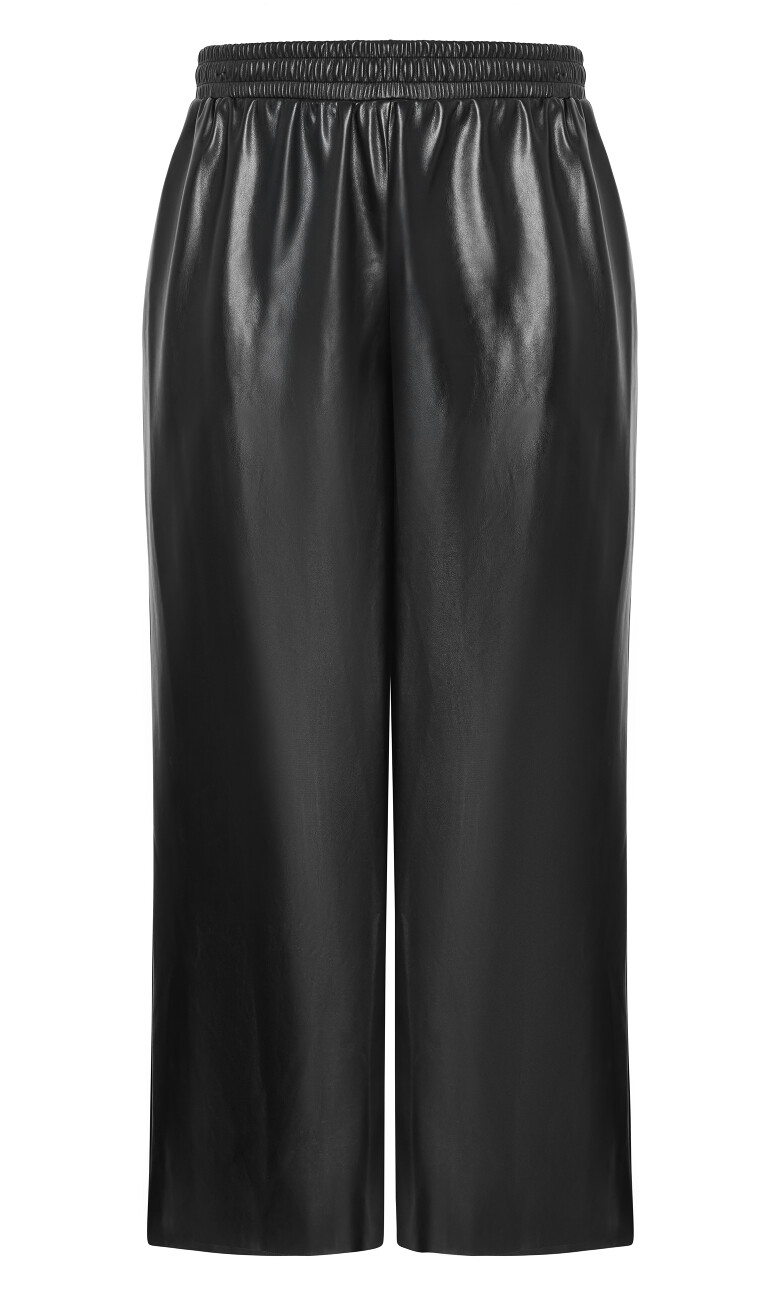 Paxton Faux Leather Pant - black