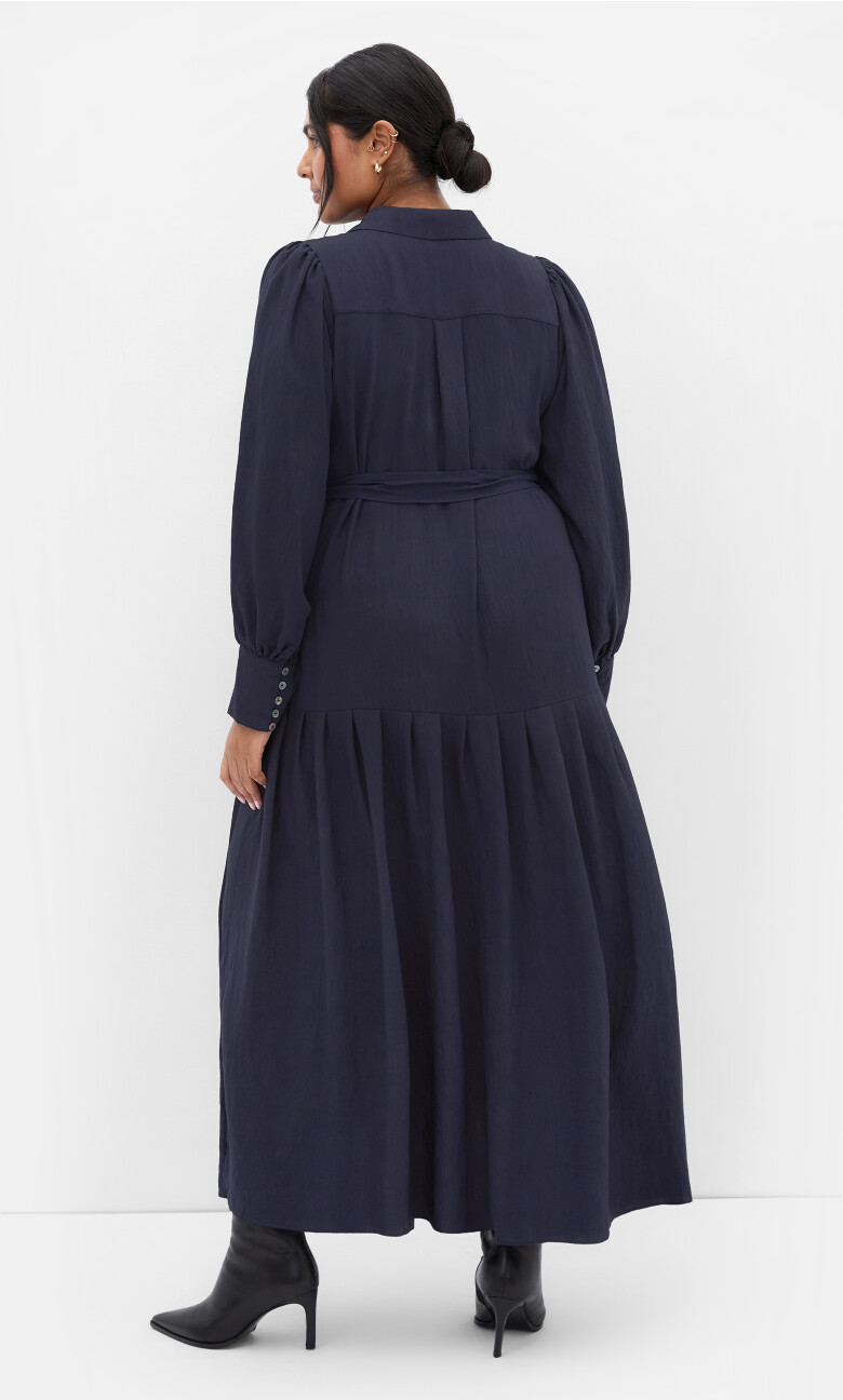 Romie Long Sleeve Maxi Dress - navy