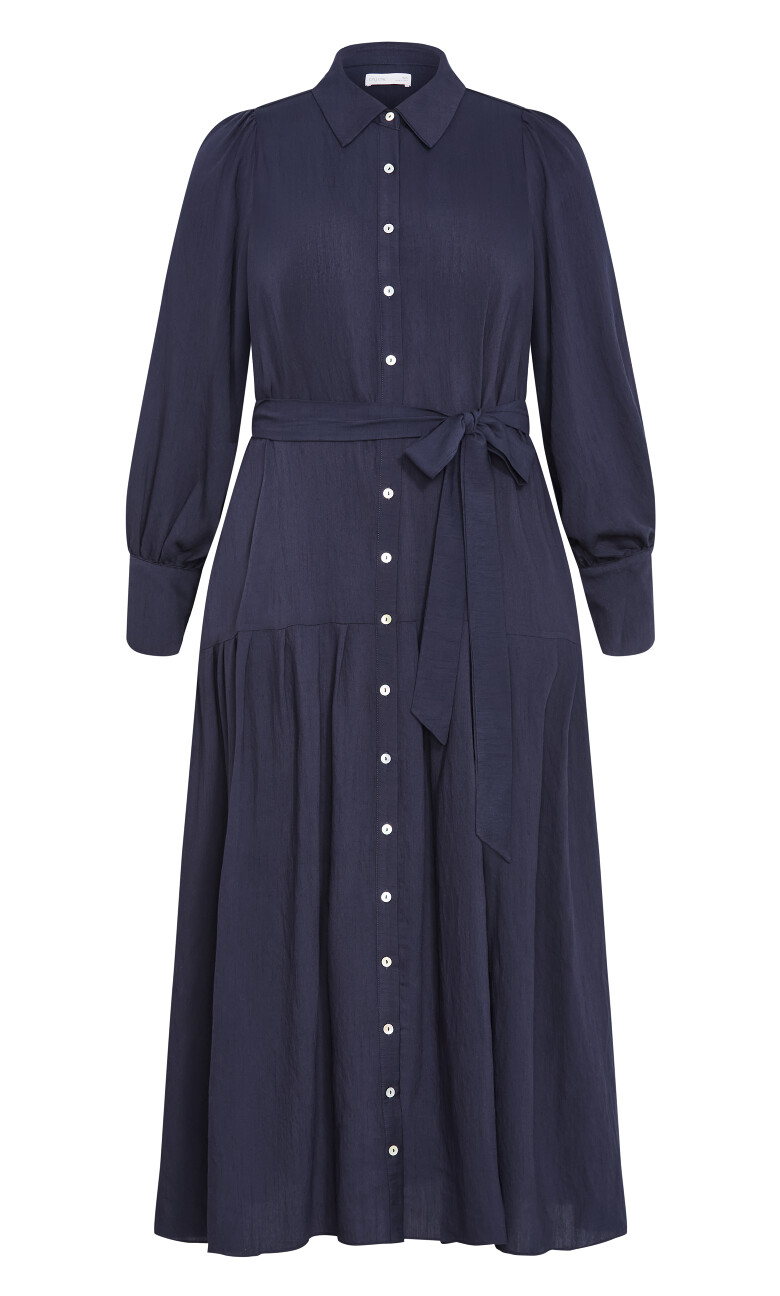 Romie Long Sleeve Maxi Dress - navy