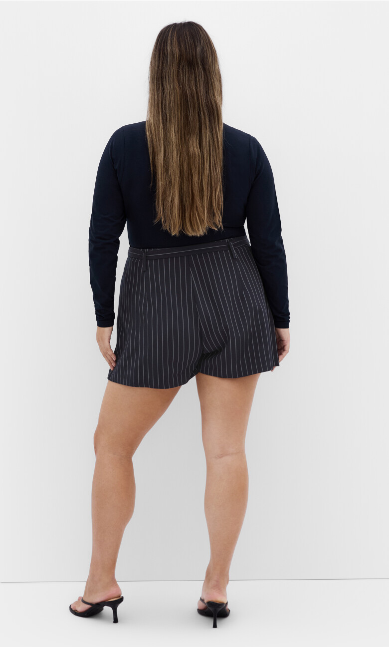 Karla Pinstripe Skort - navy