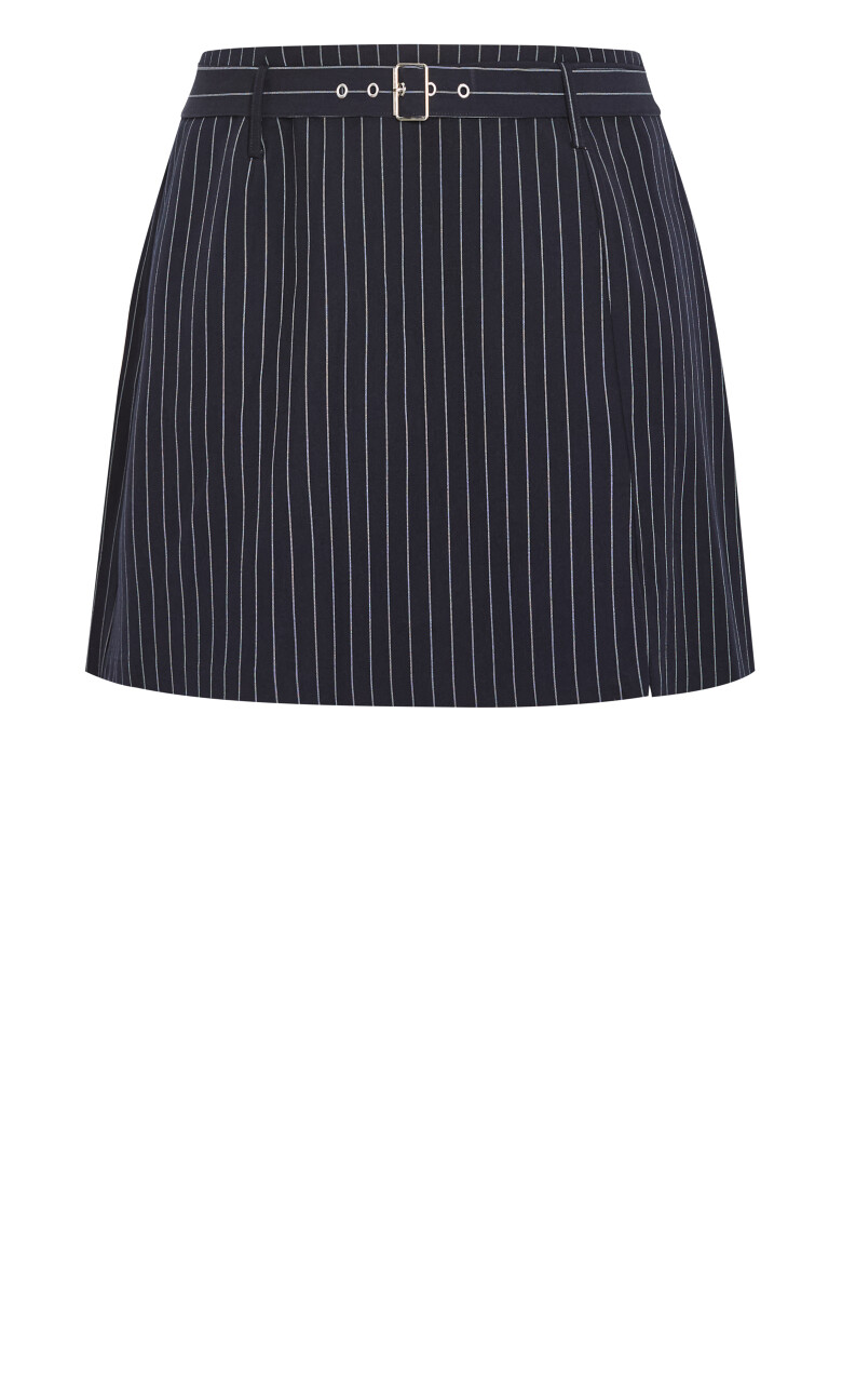Karla Pinstripe Skort - navy