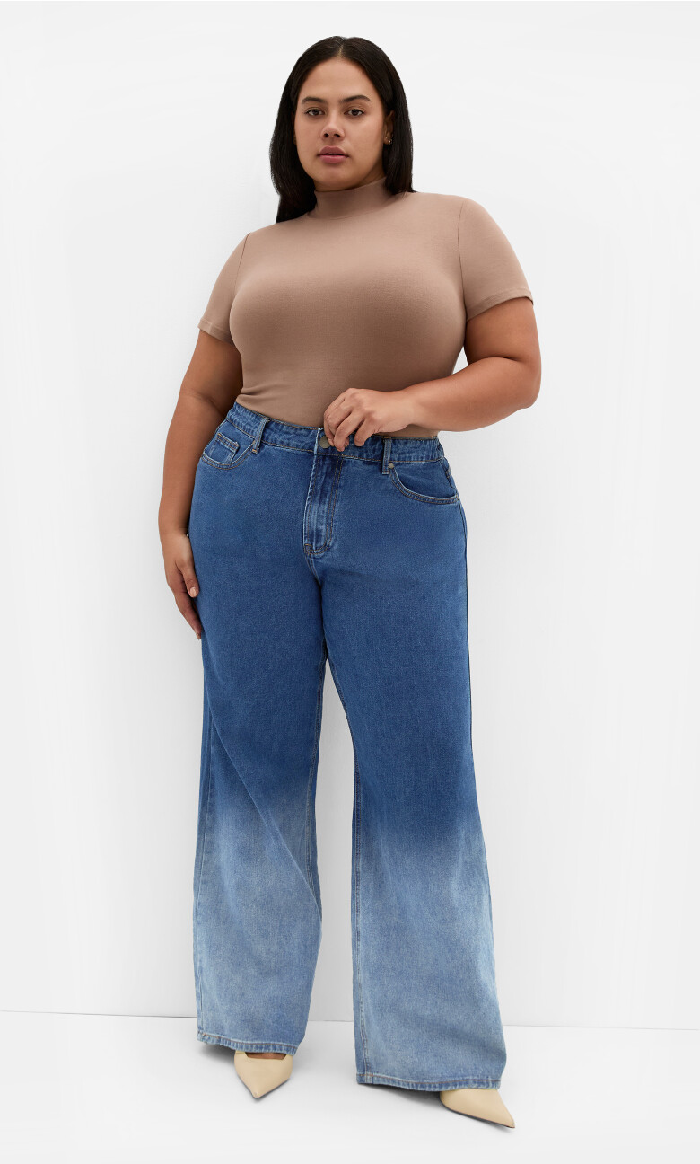 Harley Fit Ombre Wash Jean - blue wash