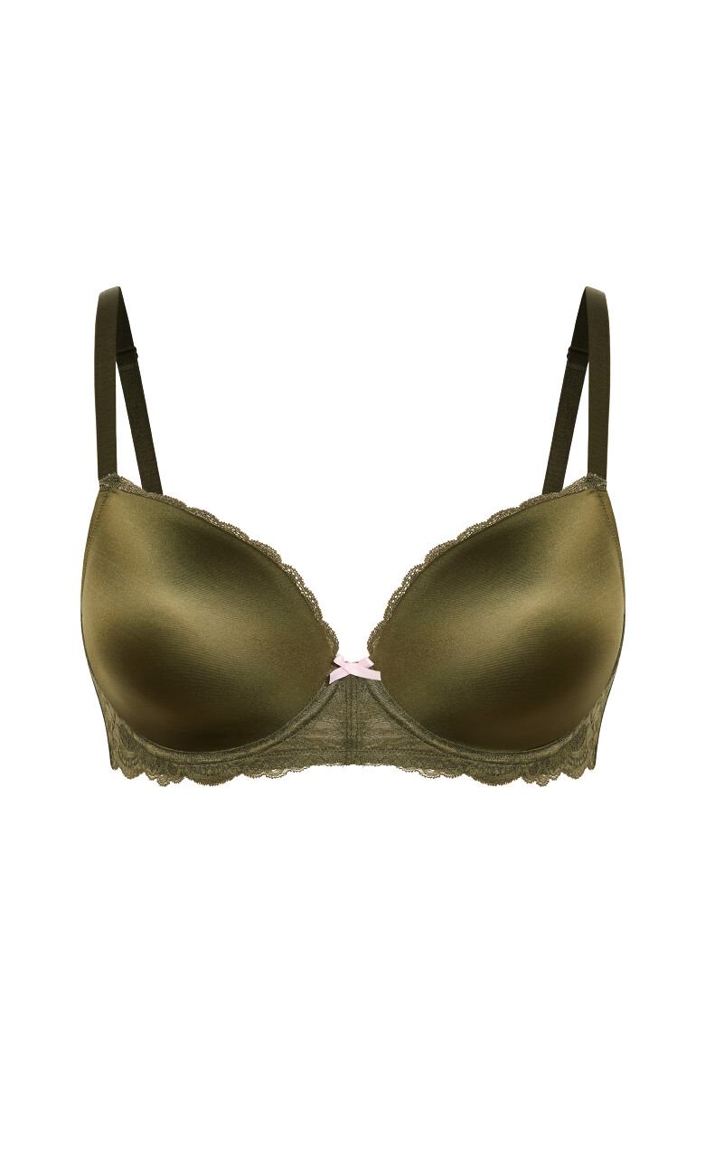 Hailey Demi T-Shirt Bra - olive