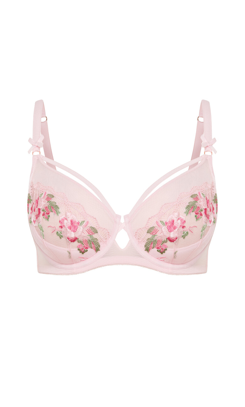 Flamenco Demi Underwire Bra - pink icing