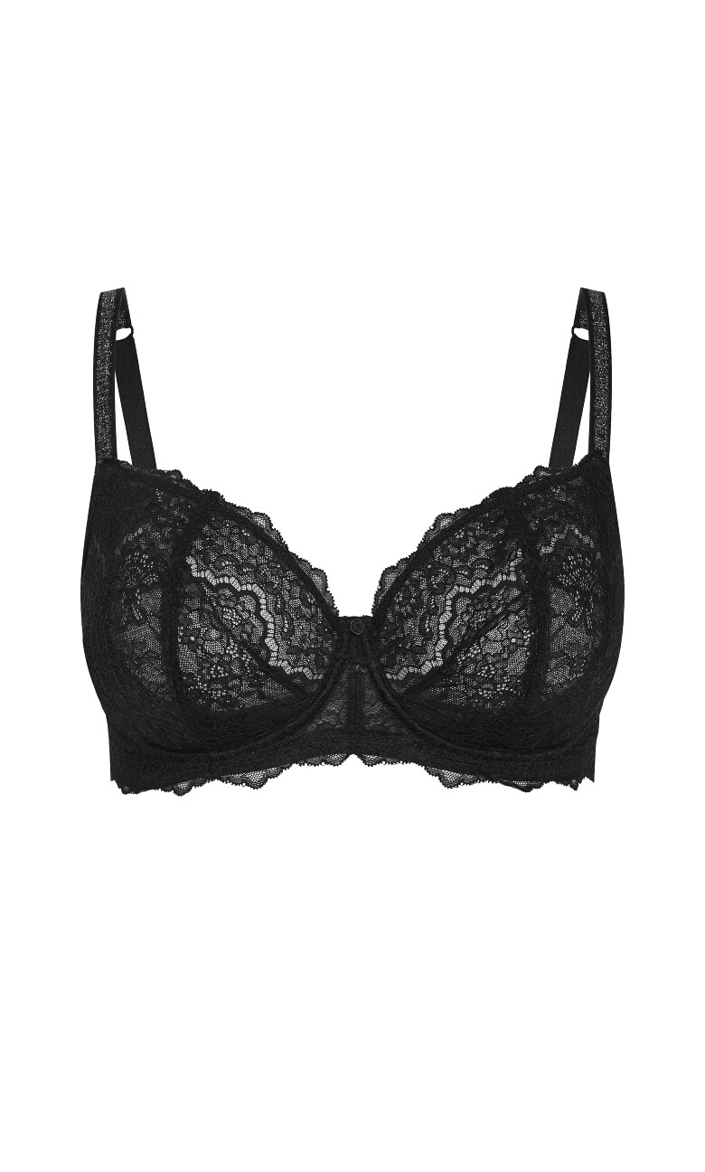 Demi Balconette Underwire Bra - black