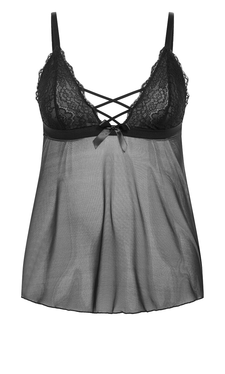 Demi Babydoll Set - black