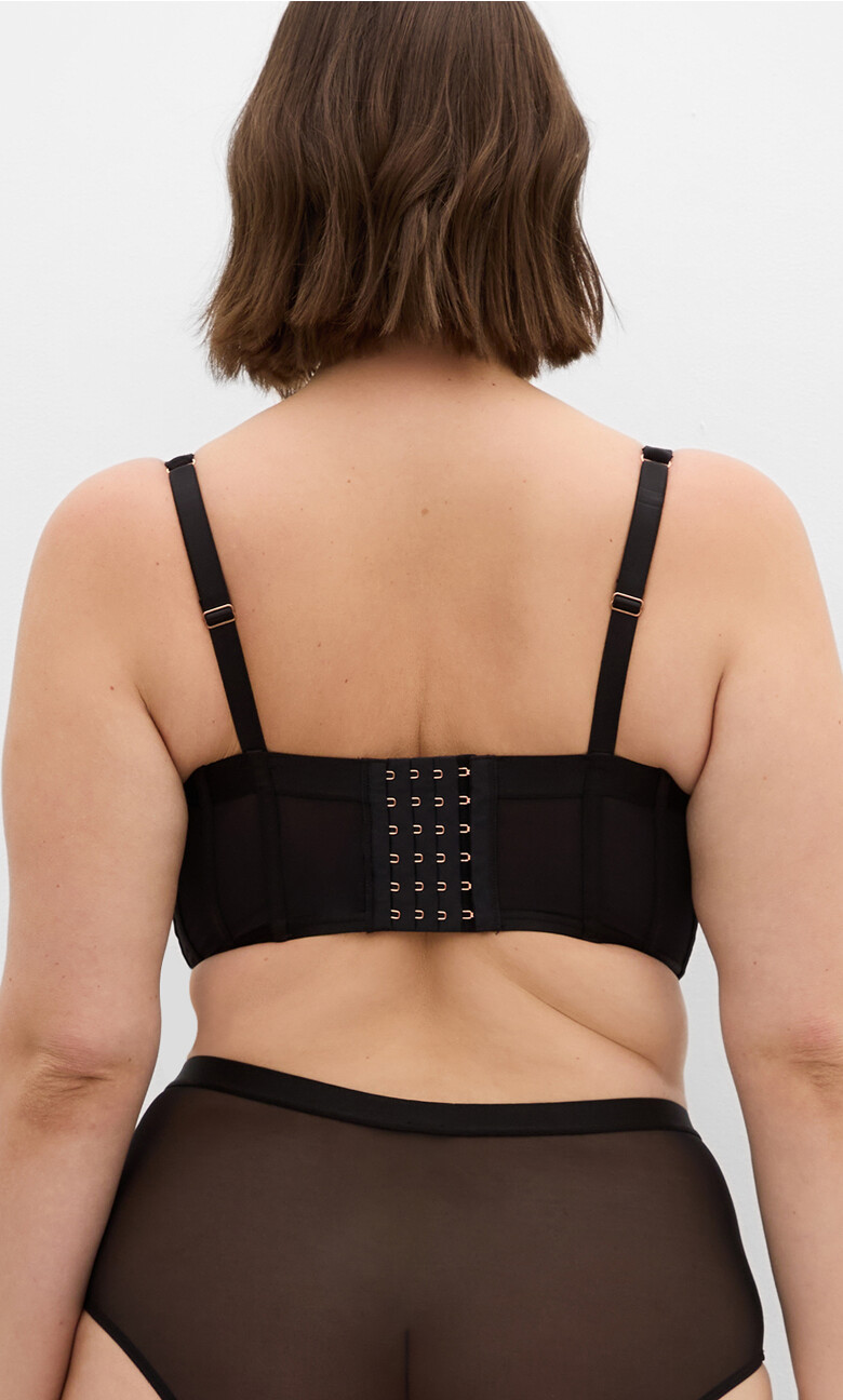 Brigitte Contour Longline Bra - black