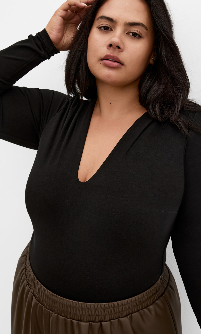 Plus Size Amelia Bodysuit - Black