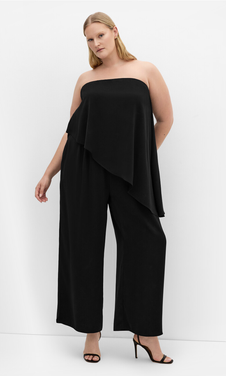 Skylar Strapless Jumpsuit - black