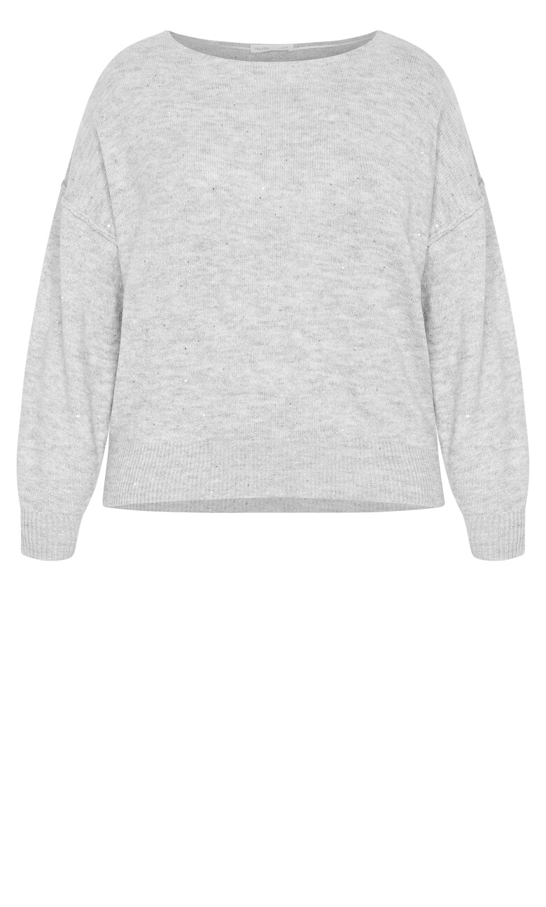 Lottie Knit Jumper - silver