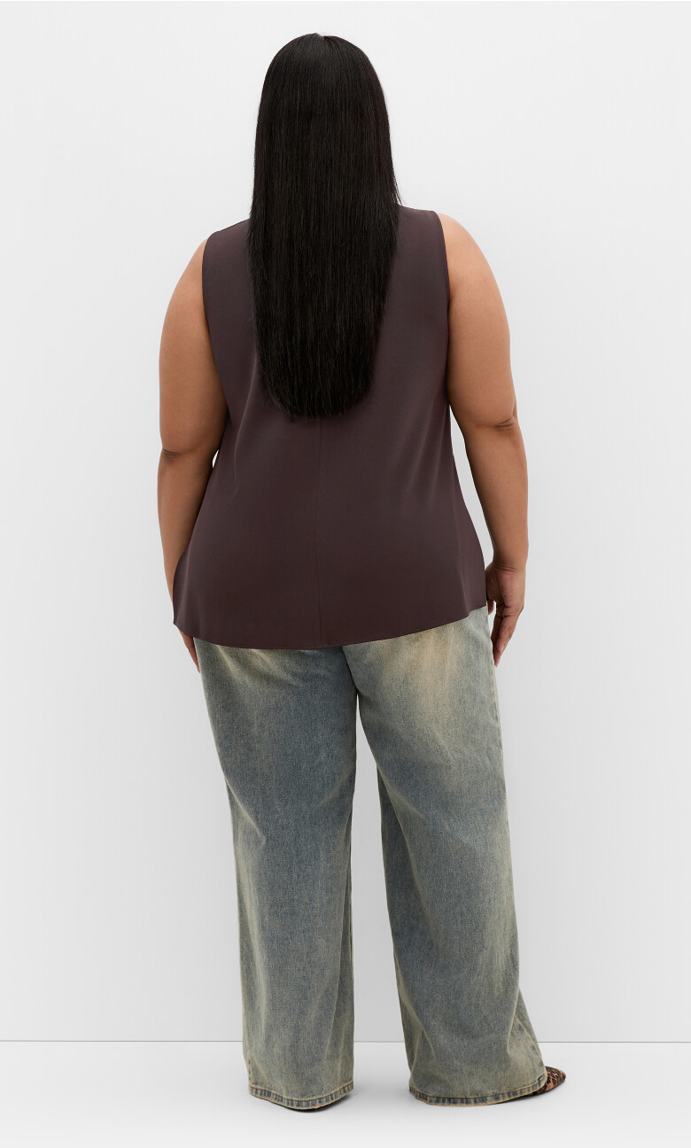 Kehlani Sleeveless Top - chocolate
