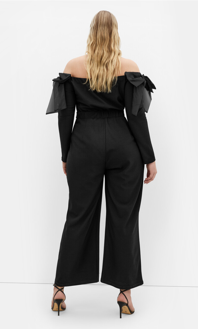 Stacie Off Shoulder Jumpsuit - black