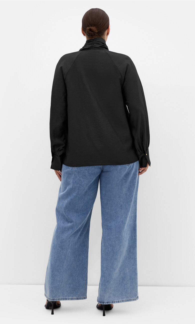 Kelsey Neck Tie Top - black