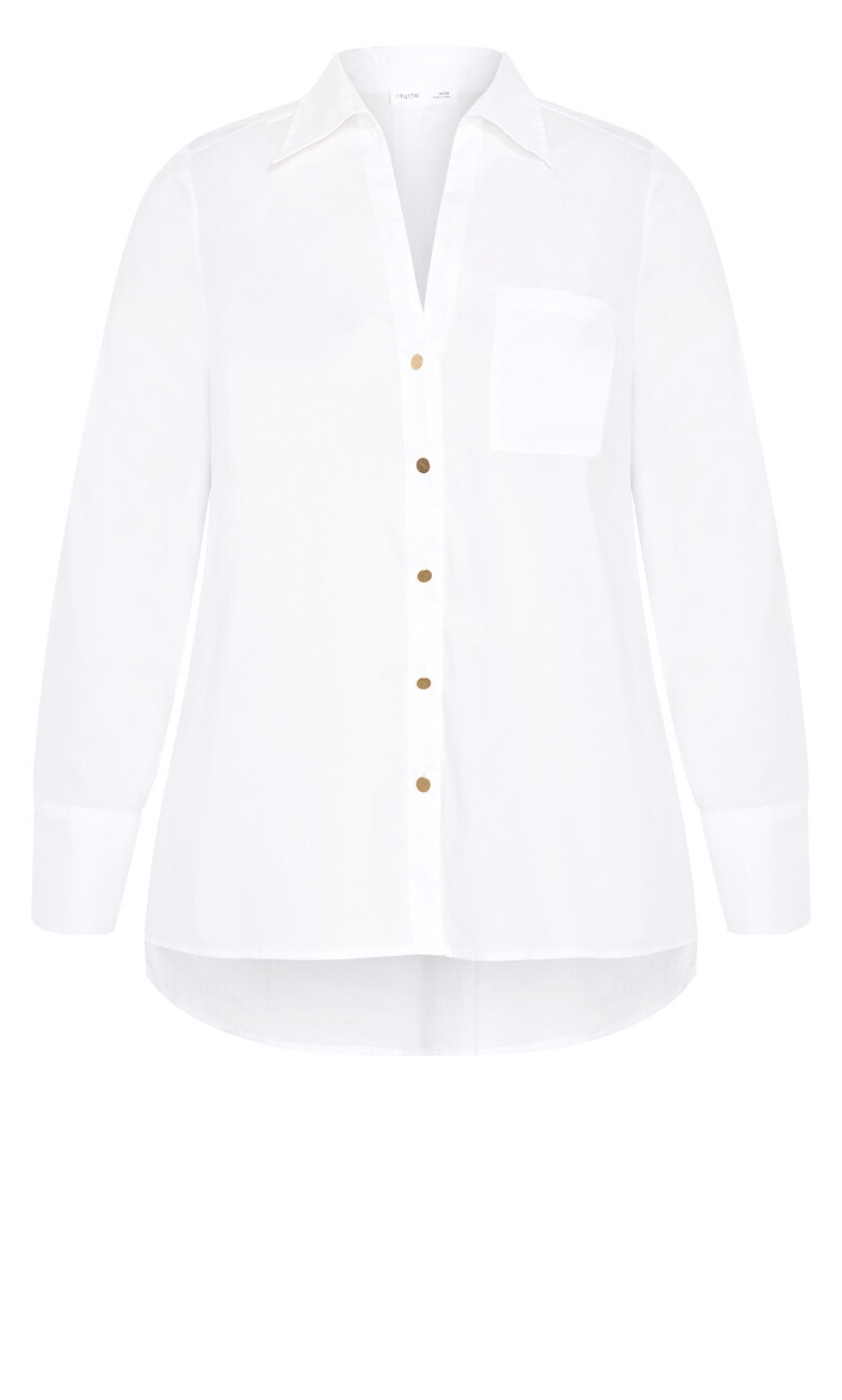 Elevated Longline Shirt - white