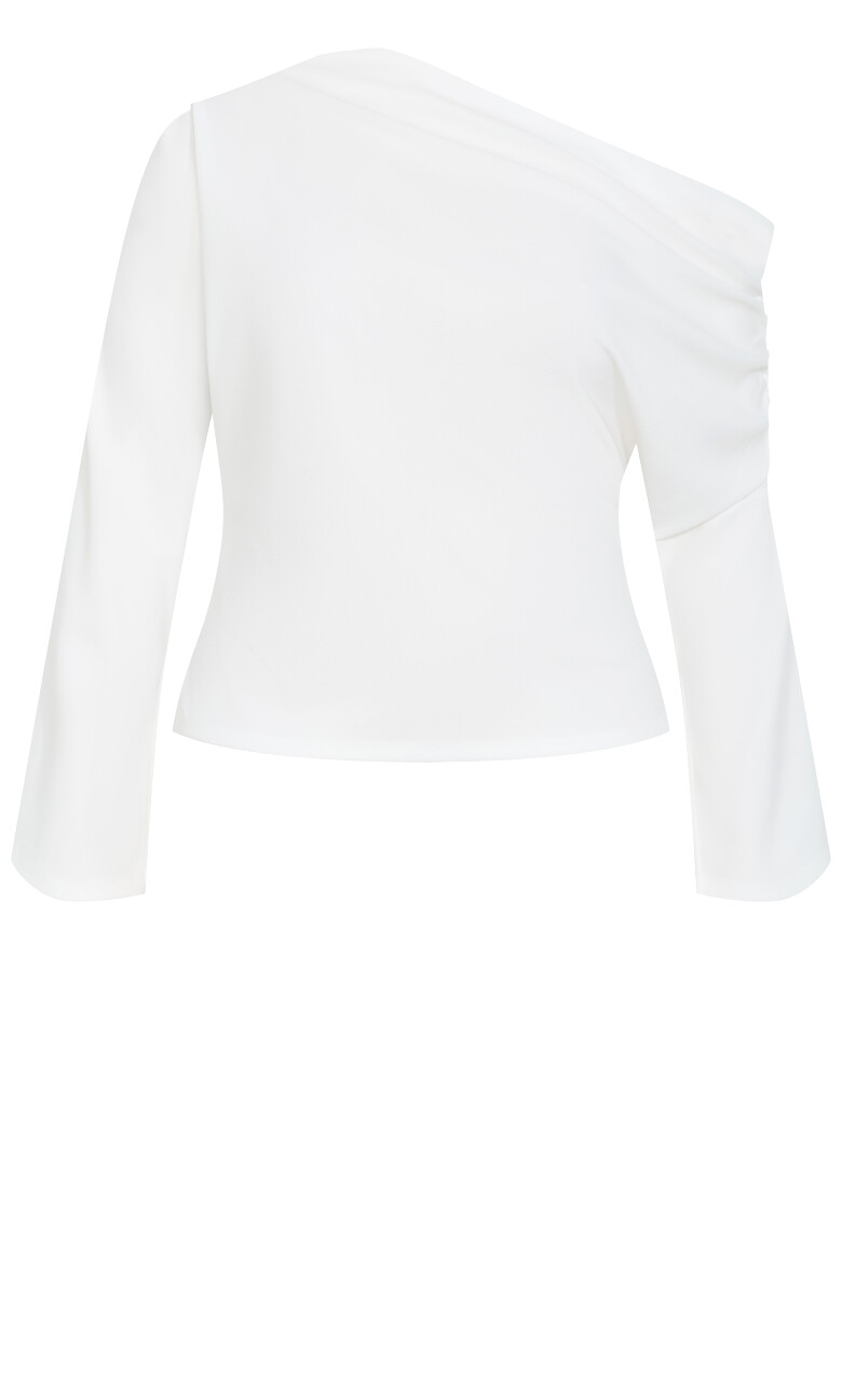 Imani Off Shoulder Long Sleeve Top - ivory