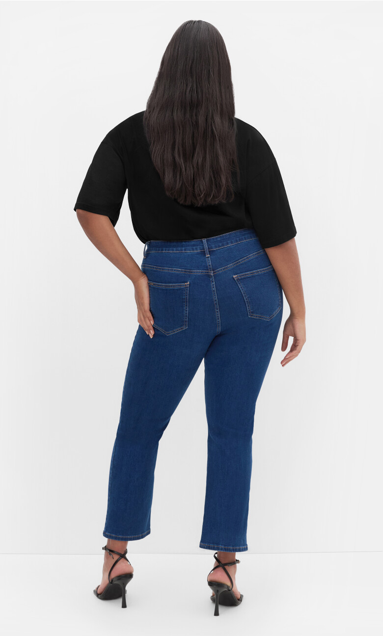Asha Fit Dena Ankle Grazer Jean - mid wash