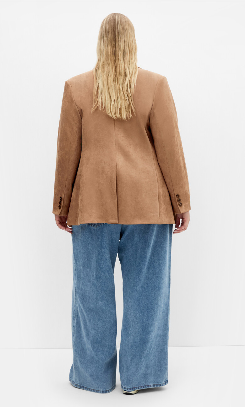 Sara Sueded Blazer - caramel