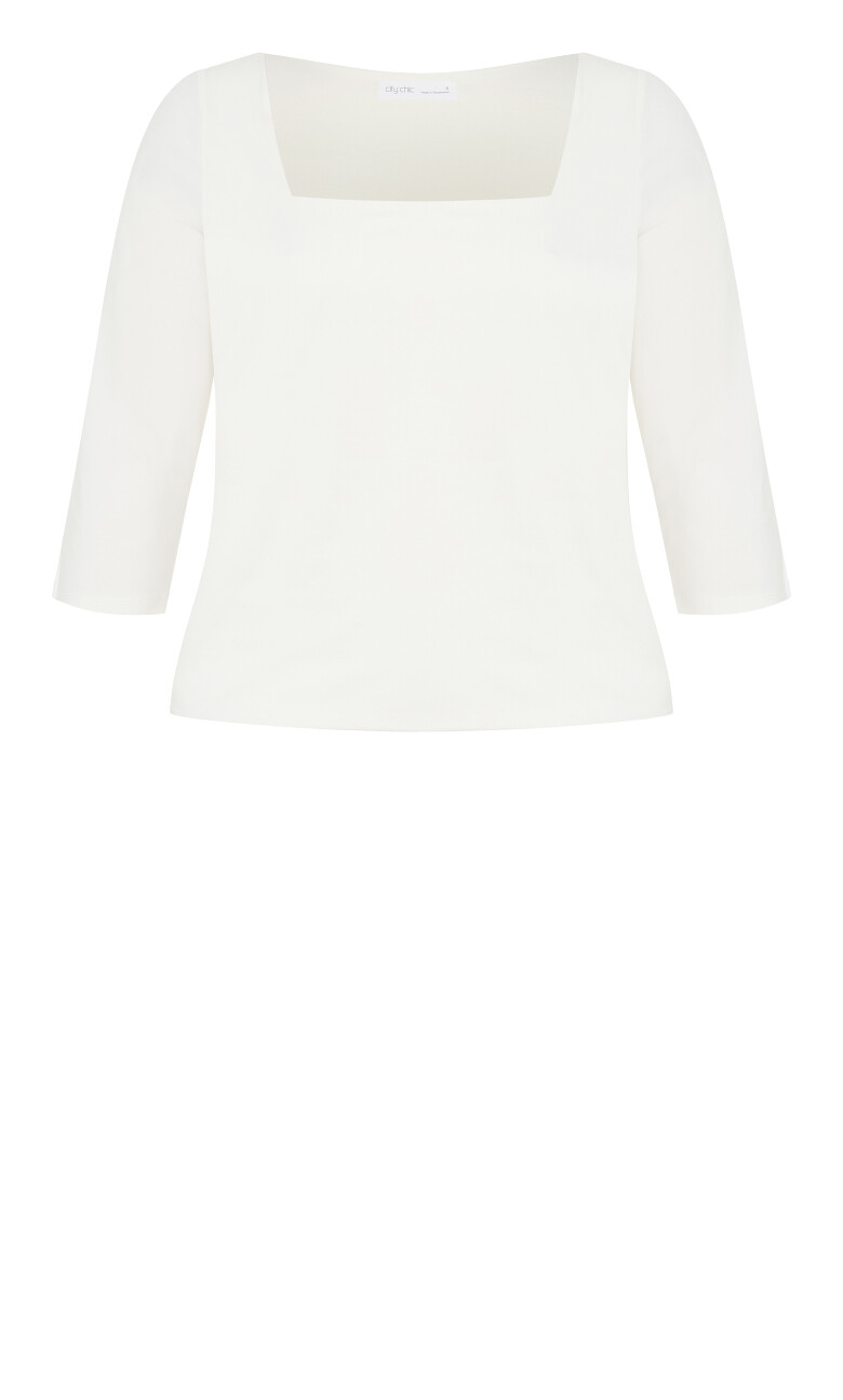 Anny Square Neck Top - ivory