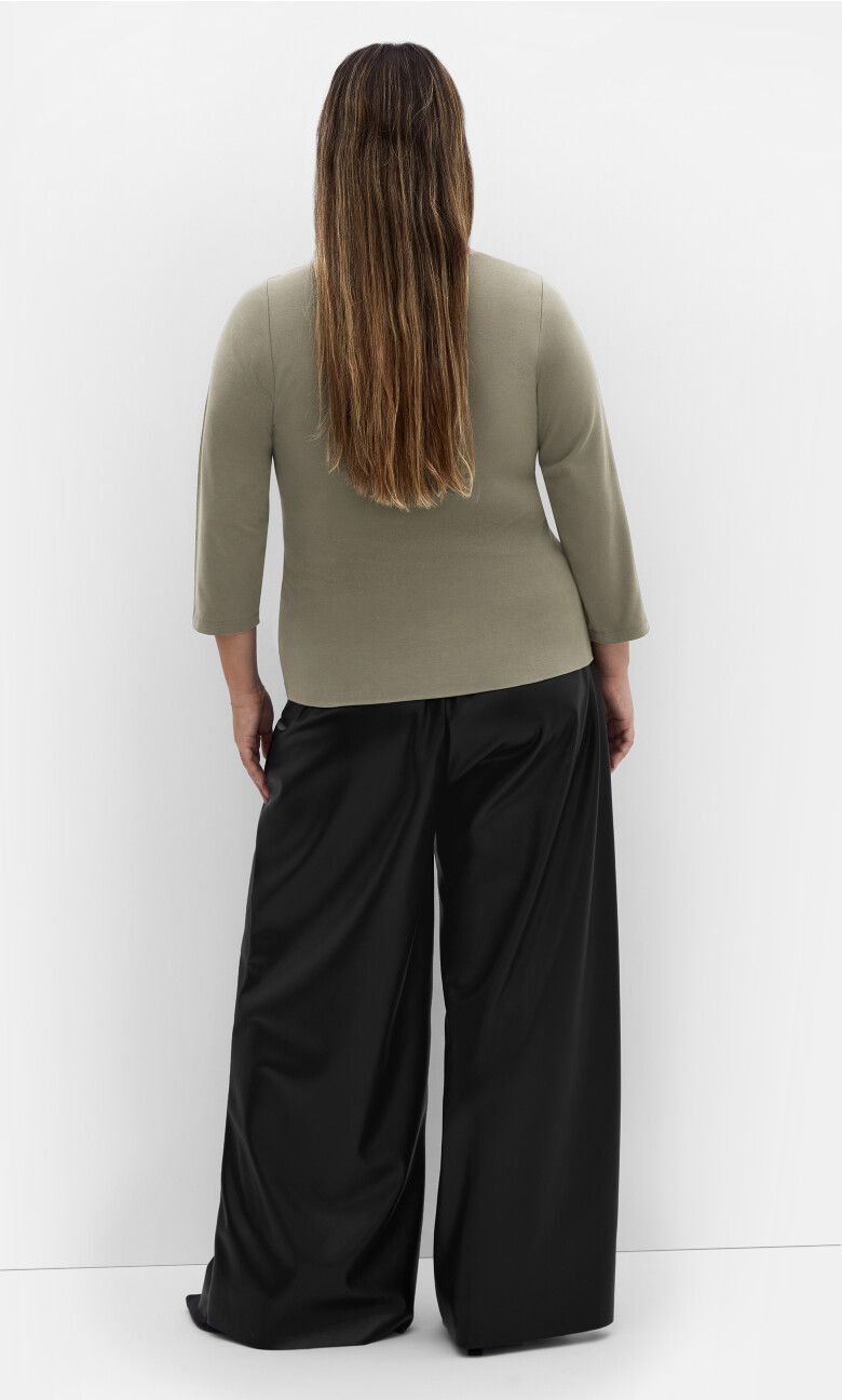 Anny Square Neck Top - khaki