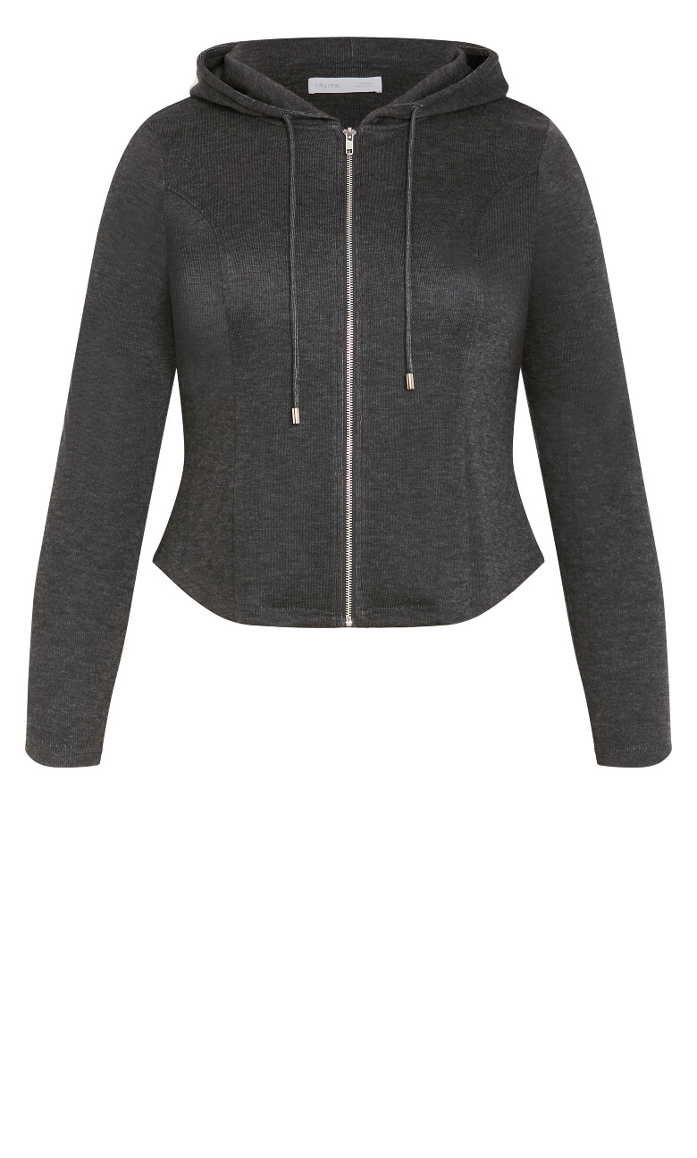 Halle Zip Jacket - charcoal