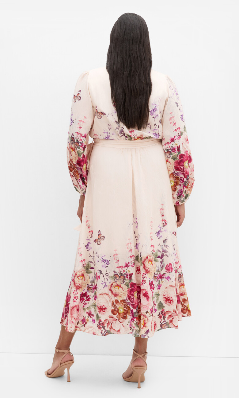 Anastasia Wrap Maxi Dress - light blush