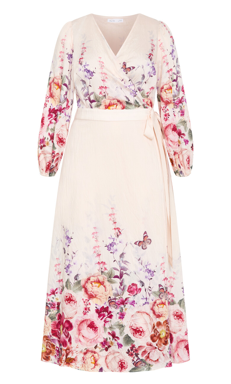 Anastasia Wrap Maxi Dress - light blush