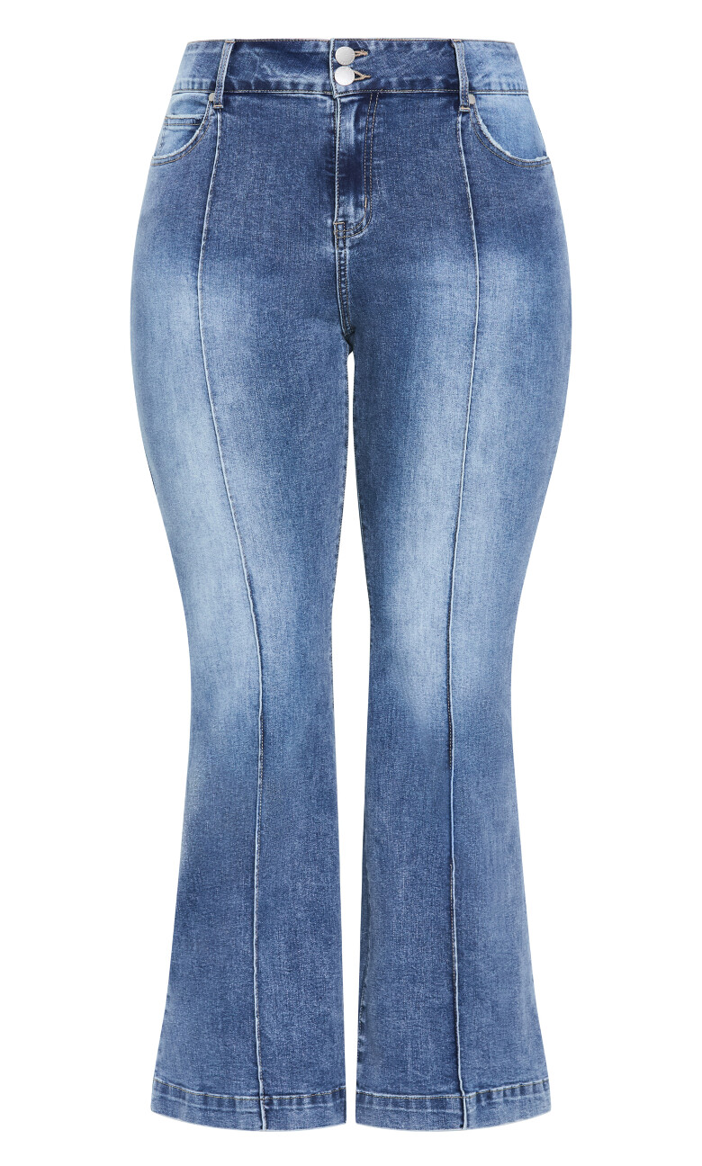Harley Fit Alexis Flare Leg Jean - light wash