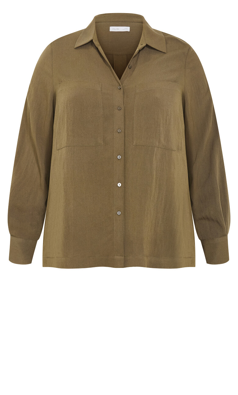 Elly Long Sleeve Shirt - khaki