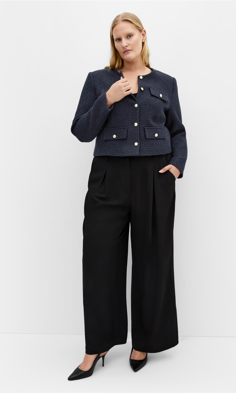 Krystal Boucle Jacket - navy