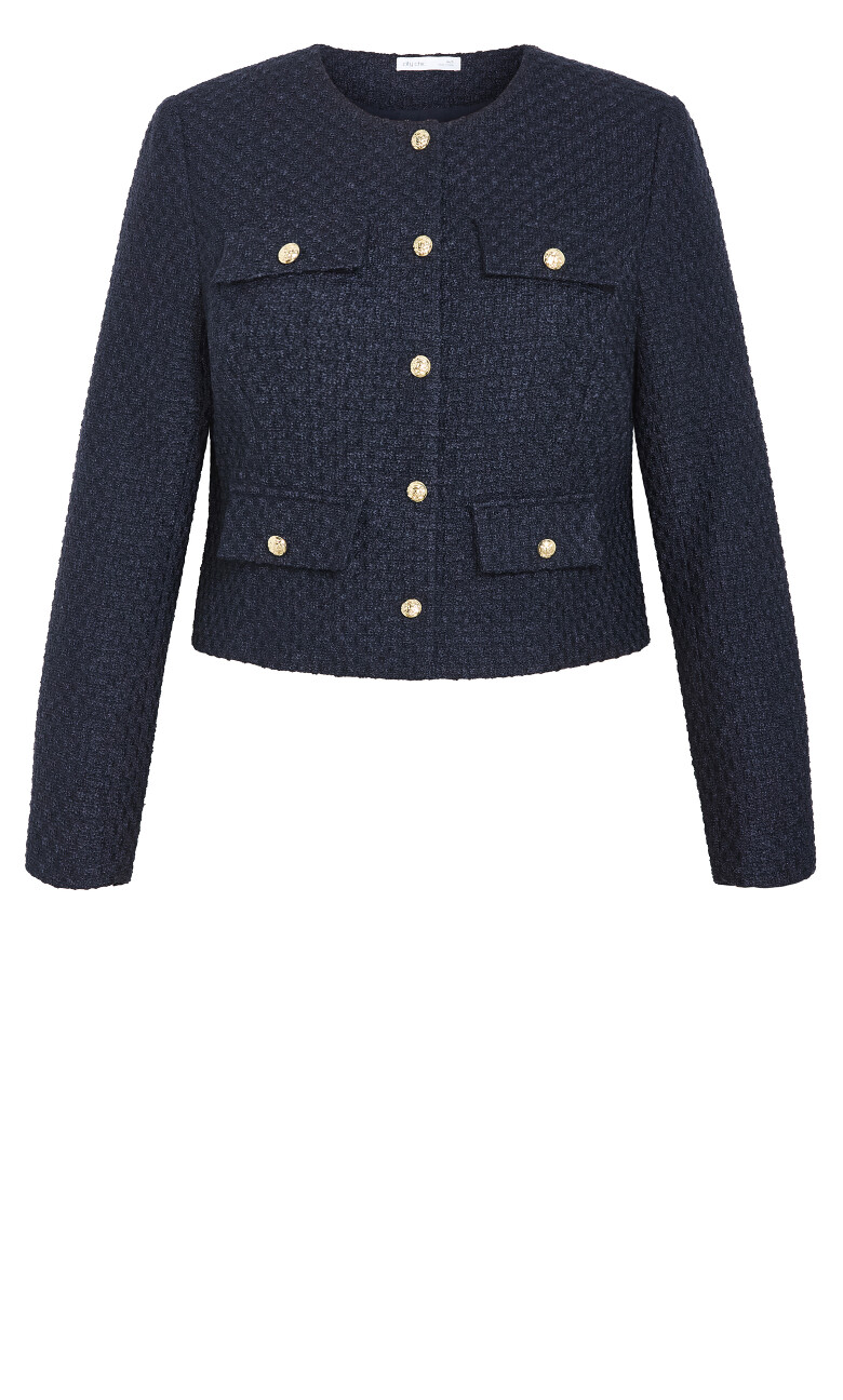 Krystal Boucle Jacket - navy