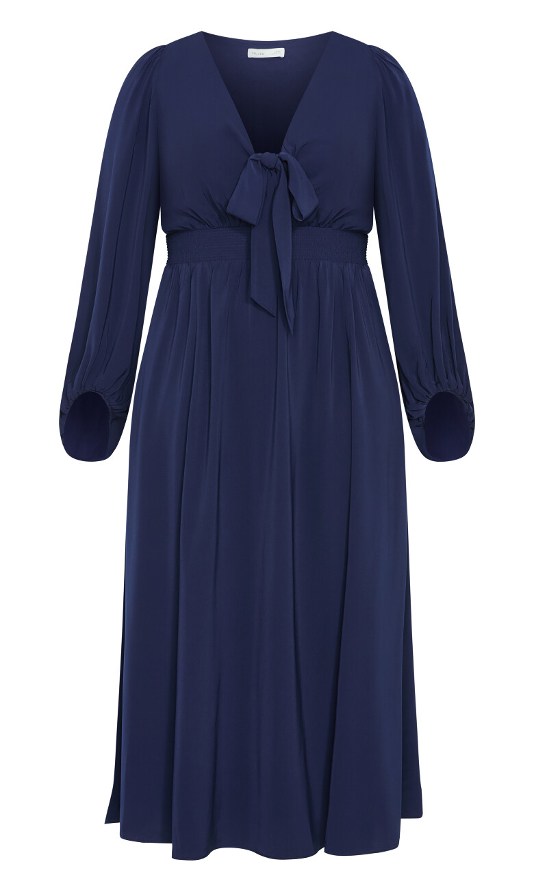 Ivanna V Neck Maxi Dress - navy