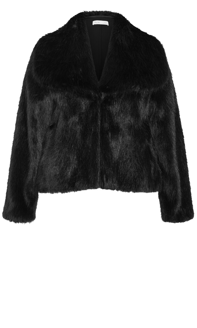 Faith Faux Fur Jacket - black