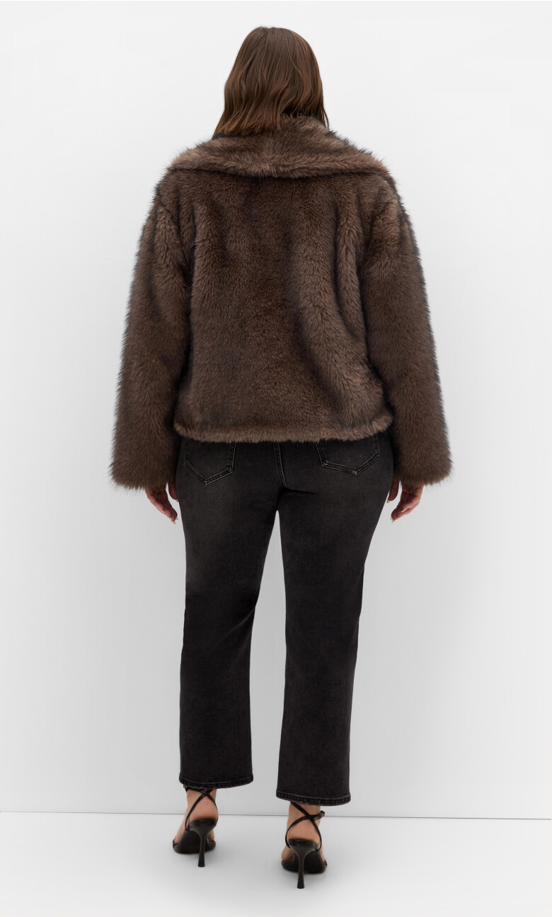 Faith Faux Fur Jacket - fawn