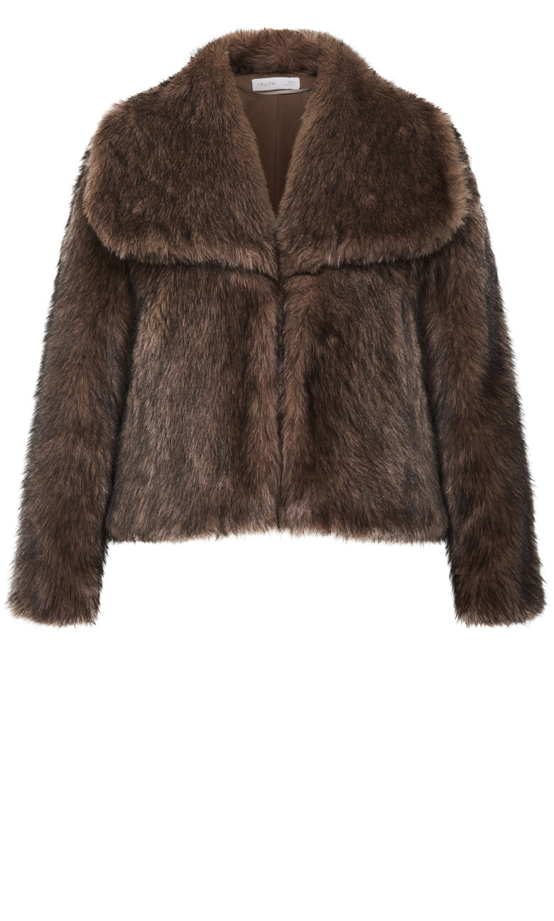 Faith Faux Fur Jacket - fawn