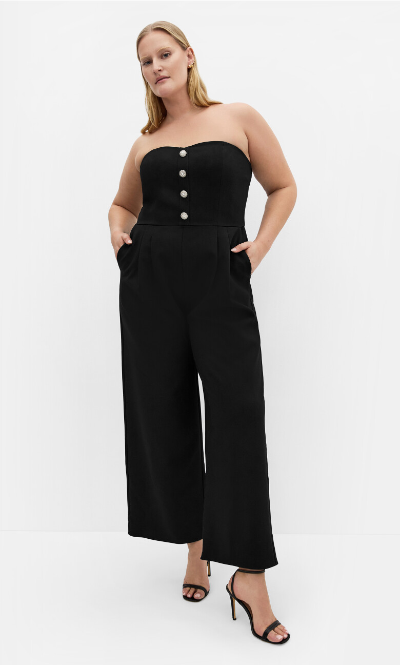 Alexi Strapless Jumpsuit - black